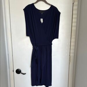 White House black market Navy Wrap Dress